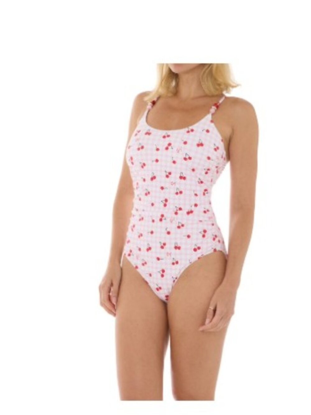 Betsey Johnson Women's Core One-Piece Swimsuit Cherry Size L